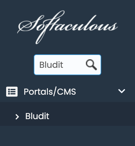 Bludit in Softaculous
