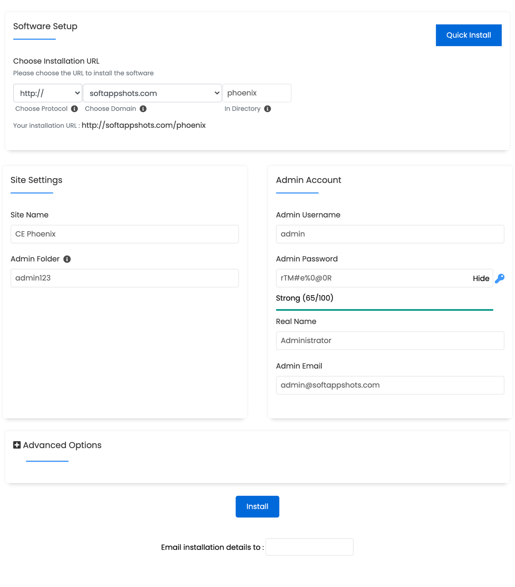 CE Phoenix Install Options