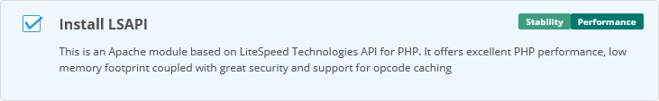 CloudLinux Wizard LSAPI