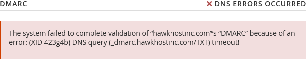 DMARC Record Not Validating