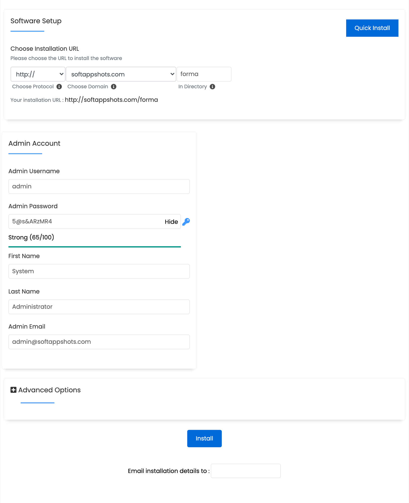 Forma LMS Install Options