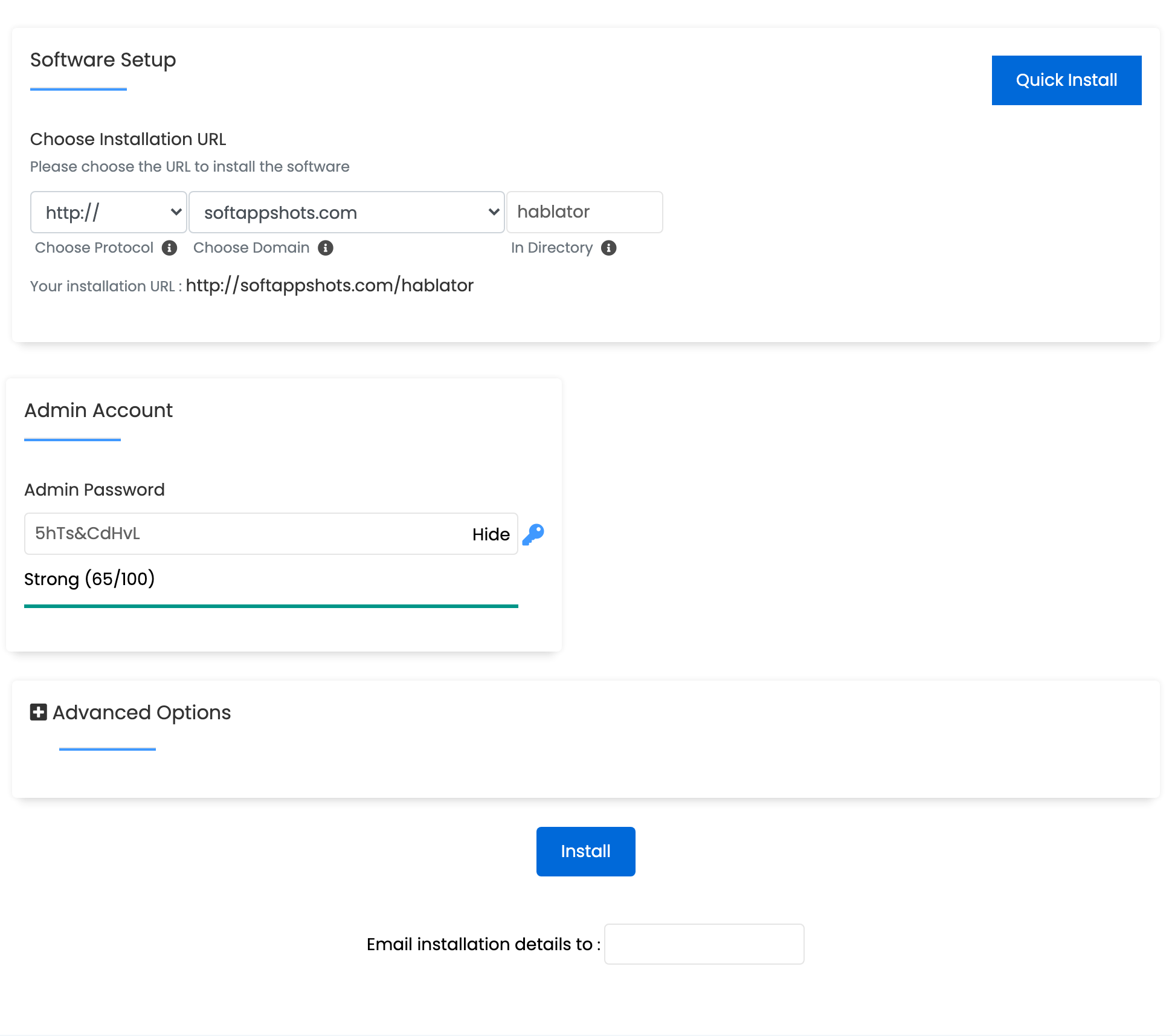Hablator Install Options