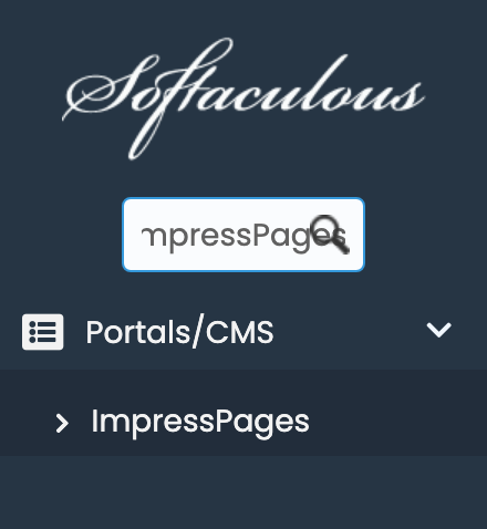 ImpressPages in Softaculous