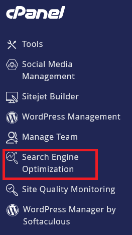 Search Engine Optimization in cPanel