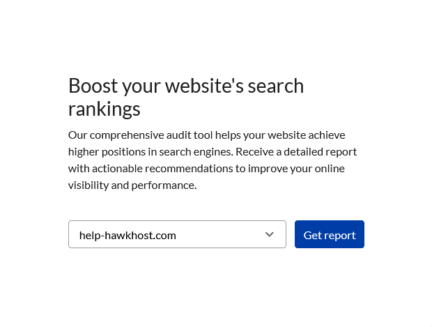 Select Domain for Audit